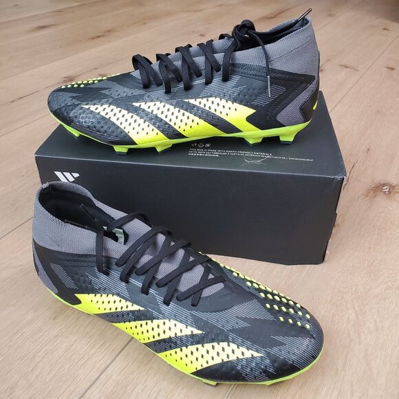 Adidas Predator Accuracy.2 FG Soccer Cleats Black Green IG0781 Mens Size NEW - Picture 1 of 12